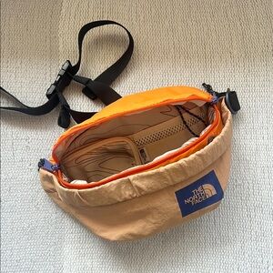 The North Face Tan and Orange Bag